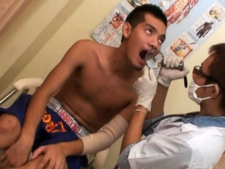 Asian patient doggystyled by his doctor