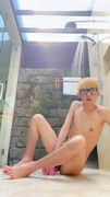 Asian Twink Riding Bwc In Bathroom