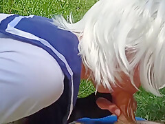 Beach, River, Femboy Loves Big Cock