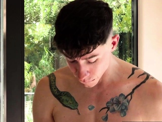 Tattooed Twink Rides BBC Raw