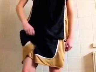 Twink Cums on Gym Shorts Solo