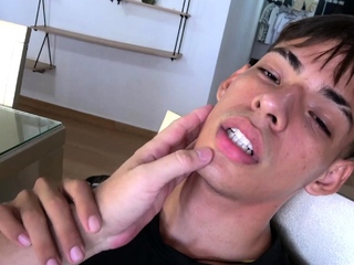 Hot latino boy Valentino Ricardo with big dick gets hanjob