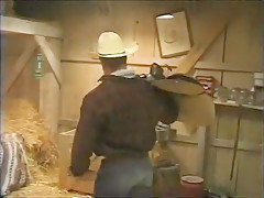 Muscular Cowboy Strokes His Fat Prick