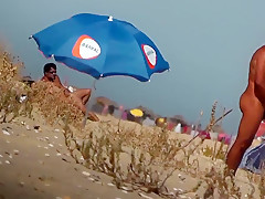 Spy older men on nude beach