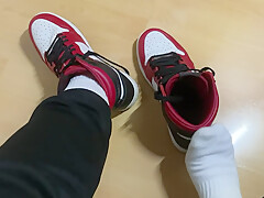 teen 18+ Boys Smelly Nike Air Jordan 1 and Nike Crew Socks